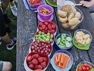 Picknik beim Wandertag
