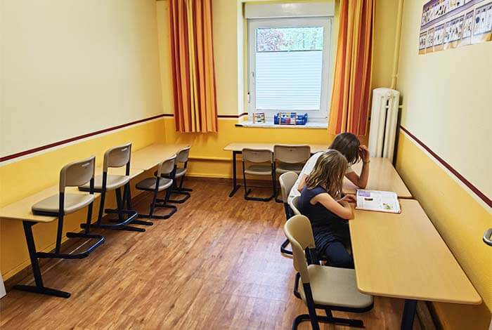 Bei den Hausaufgaben